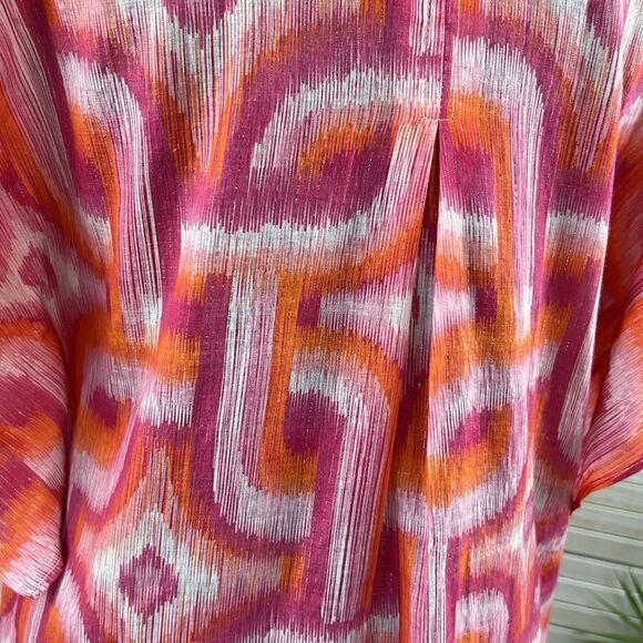 Vilagallo Ikat Kaftan Cover Up Dress 38 / 6 - Picture 10 of 14